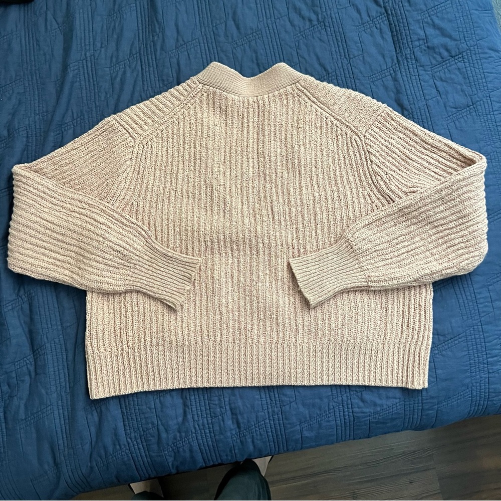 J crew beach cardigan chunky patch pocket size small pink - Picture 4 of 7